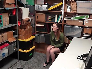 Shoplifting teen in specs gets pounded